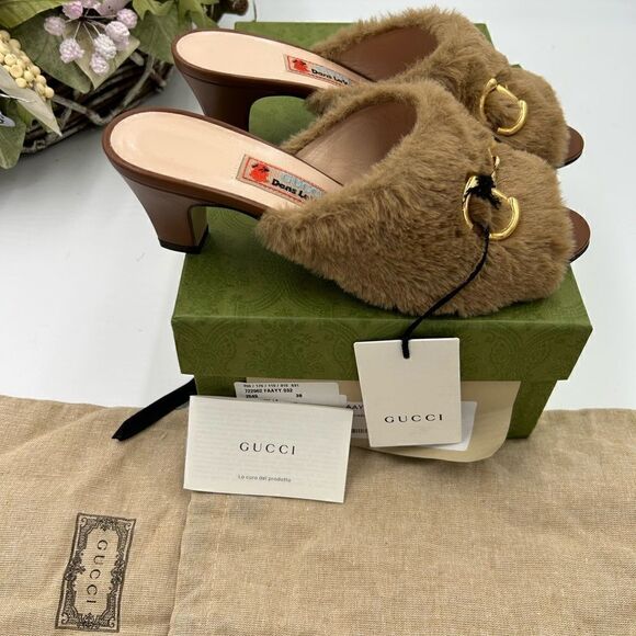 Women’s Gucci dans Les vert horse pit mules size 38 made in Italy - Picture 8 of 10